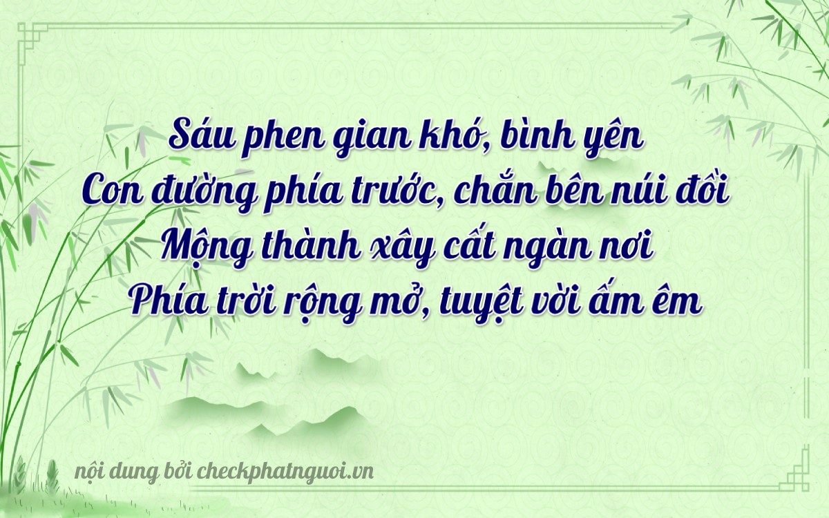 Bài thơ ý nghĩa cho <b>biển số 36K-66120</b> tại website checkphatnguoi.vn