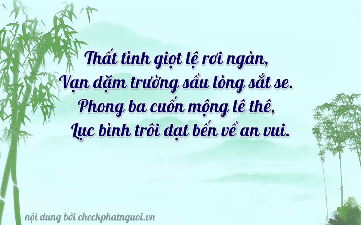 Bài thơ ý nghĩa cho <b>biển số 36K-78668</b> tại website checkphatnguoi.vn