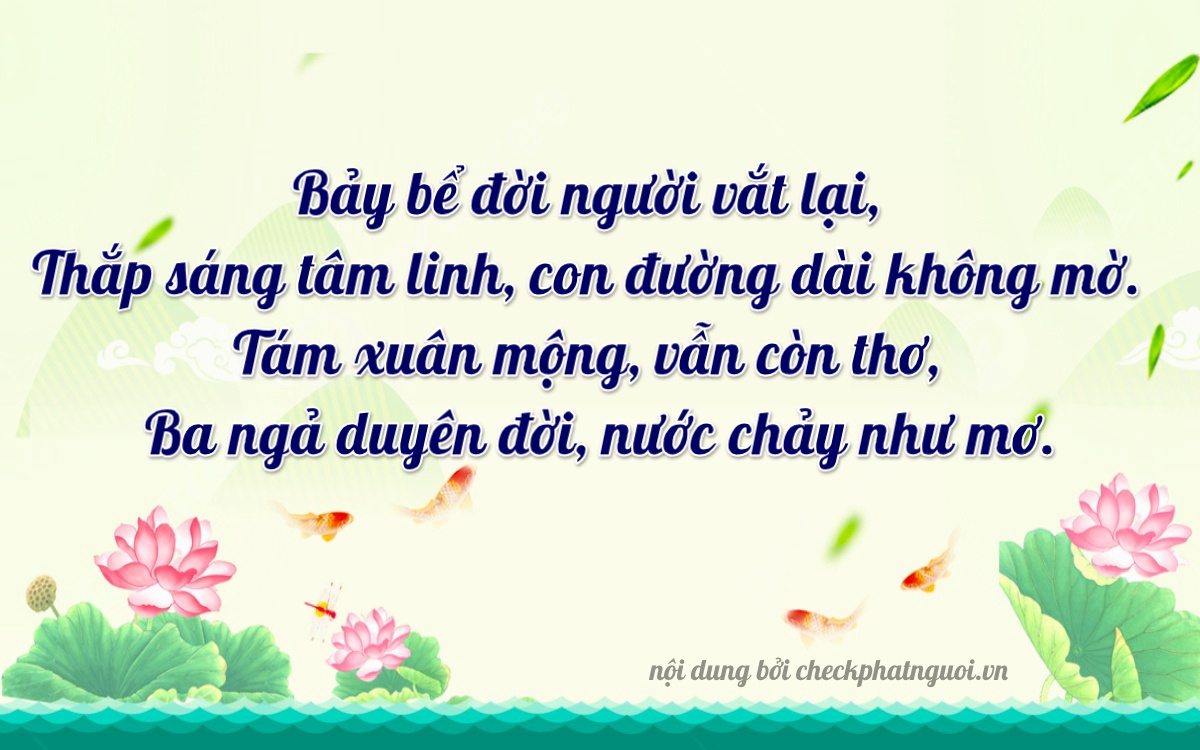 Bài thơ ý nghĩa cho <b>biển số 36K-80783</b> tại website checkphatnguoi.vn