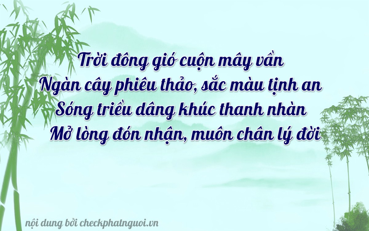 Bài thơ ý nghĩa cho <b>biển số 36K-97001</b> tại website checkphatnguoi.vn