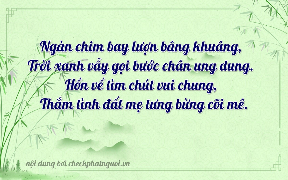 Bài thơ ý nghĩa cho <b>biển số 36K-97013</b> tại website checkphatnguoi.vn