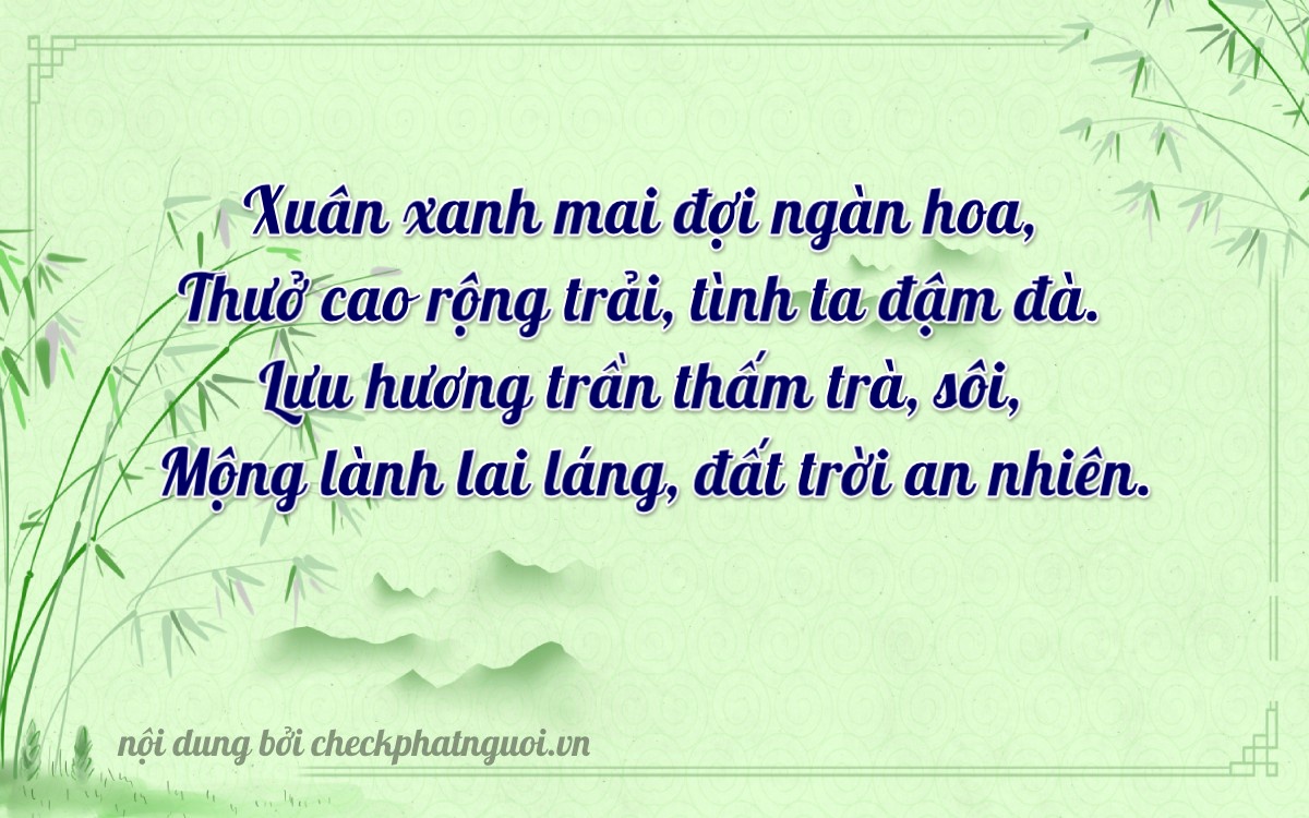 Bài thơ ý nghĩa cho <b>biển số 36L1-28491</b> tại website checkphatnguoi.vn