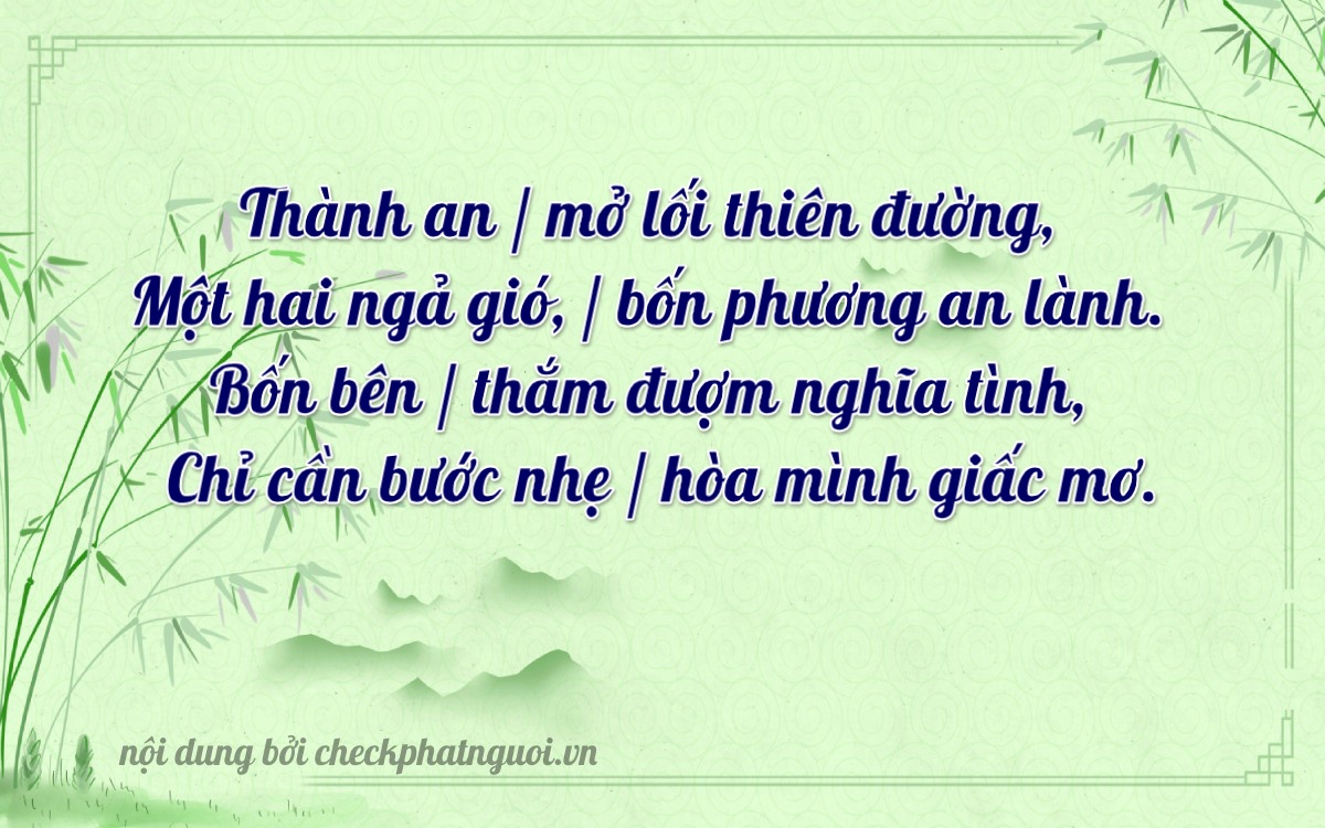 Bài thơ ý nghĩa cho <b>biển số 36L6-12870</b> tại website checkphatnguoi.vn