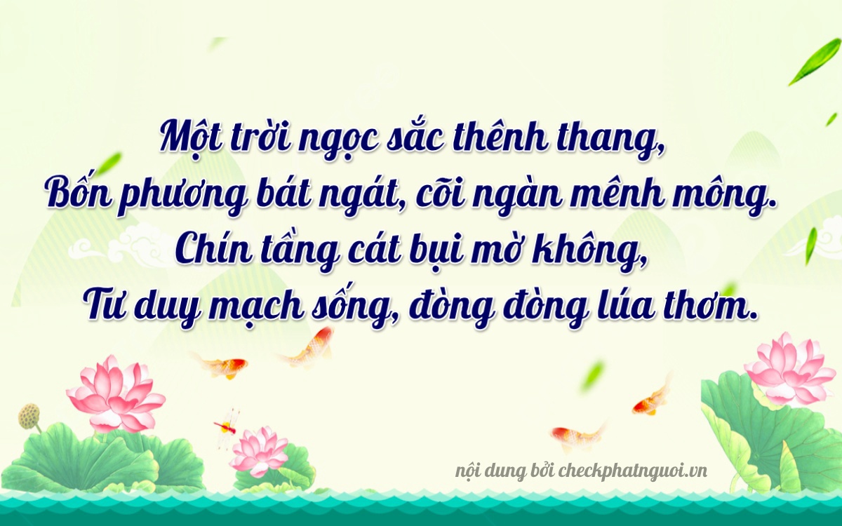 Bài thơ ý nghĩa cho <b>biển số 36L6-18294</b> tại website checkphatnguoi.vn