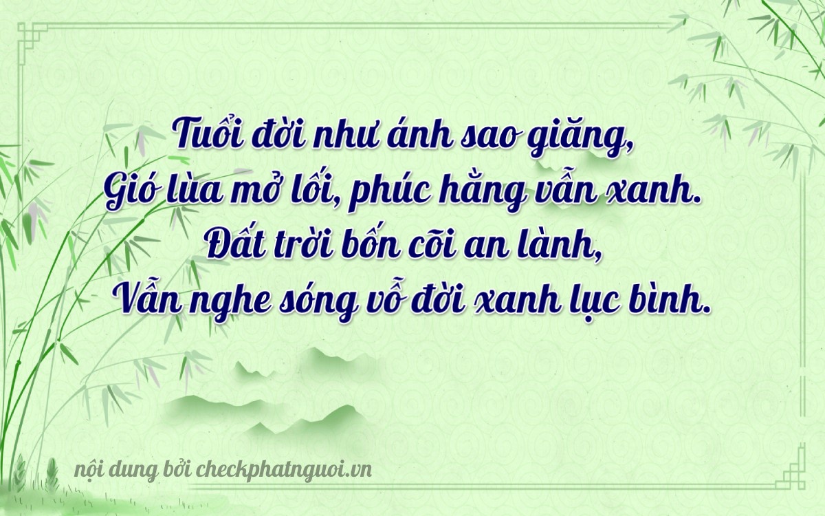 Bài thơ ý nghĩa cho <b>biển số 36M-4996</b> tại website checkphatnguoi.vn