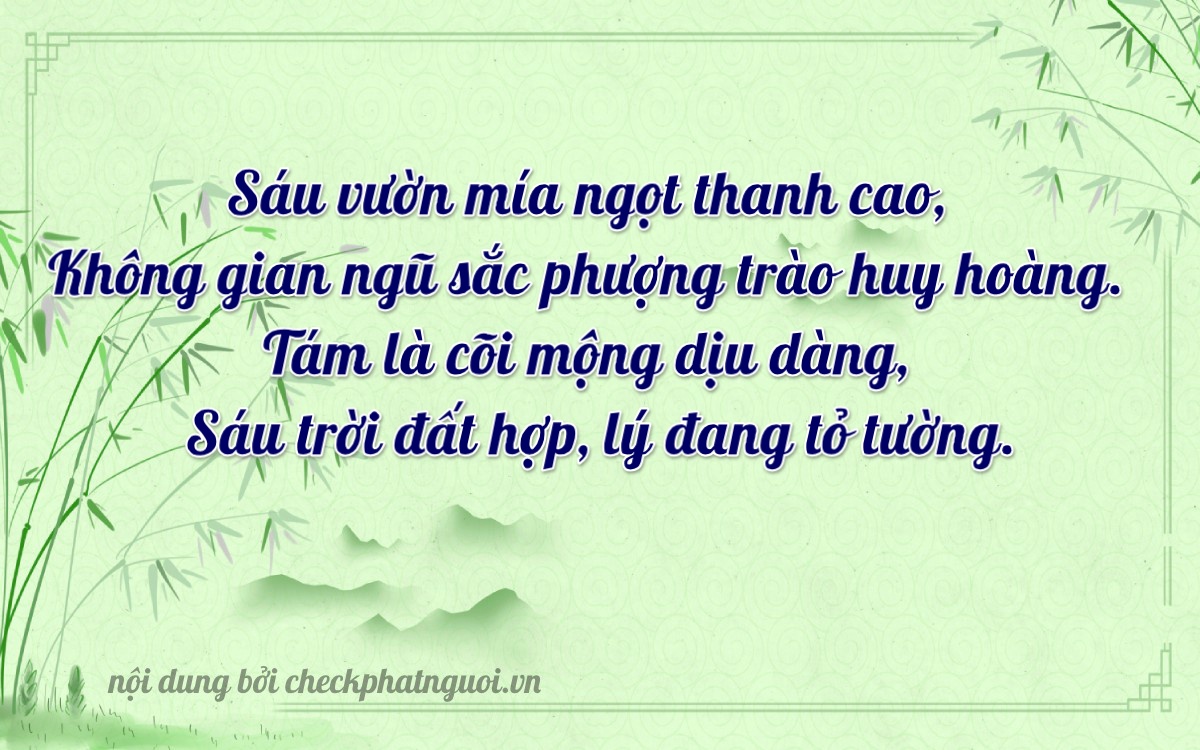 Bài thơ ý nghĩa cho <b>biển số 36M5-06086</b> tại website checkphatnguoi.vn