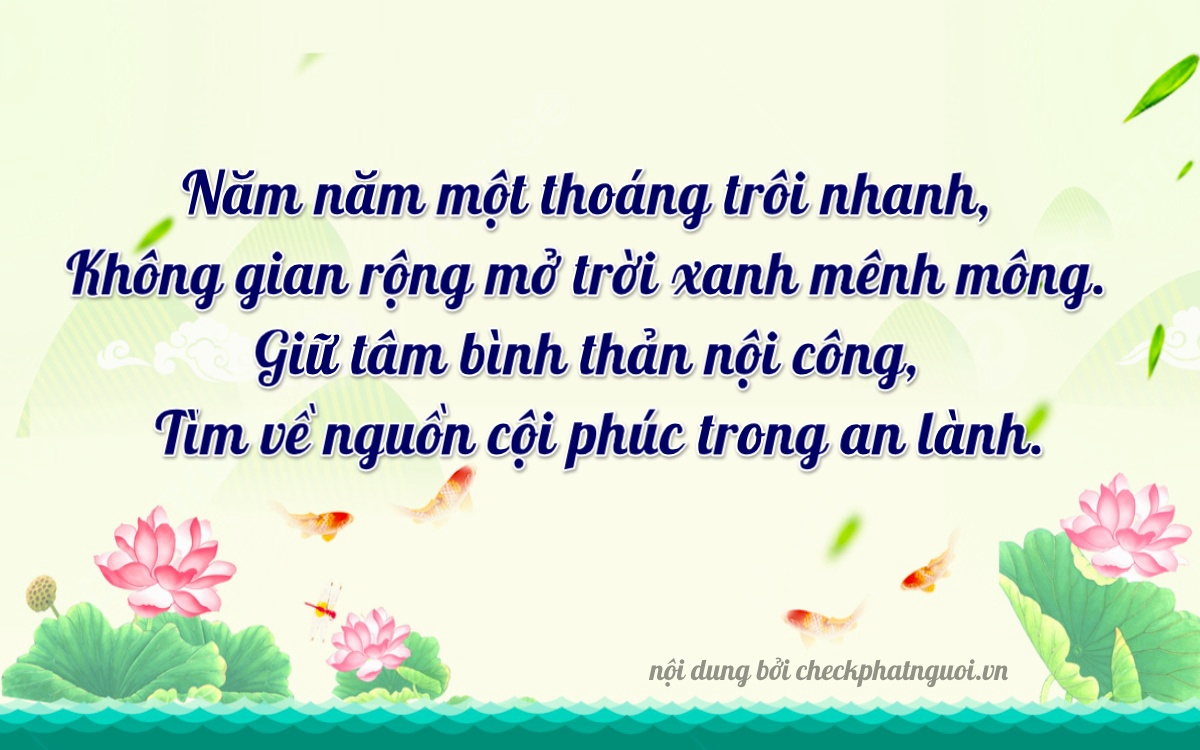 Bài thơ ý nghĩa cho <b>biển số 36N1-10973</b> tại website checkphatnguoi.vn