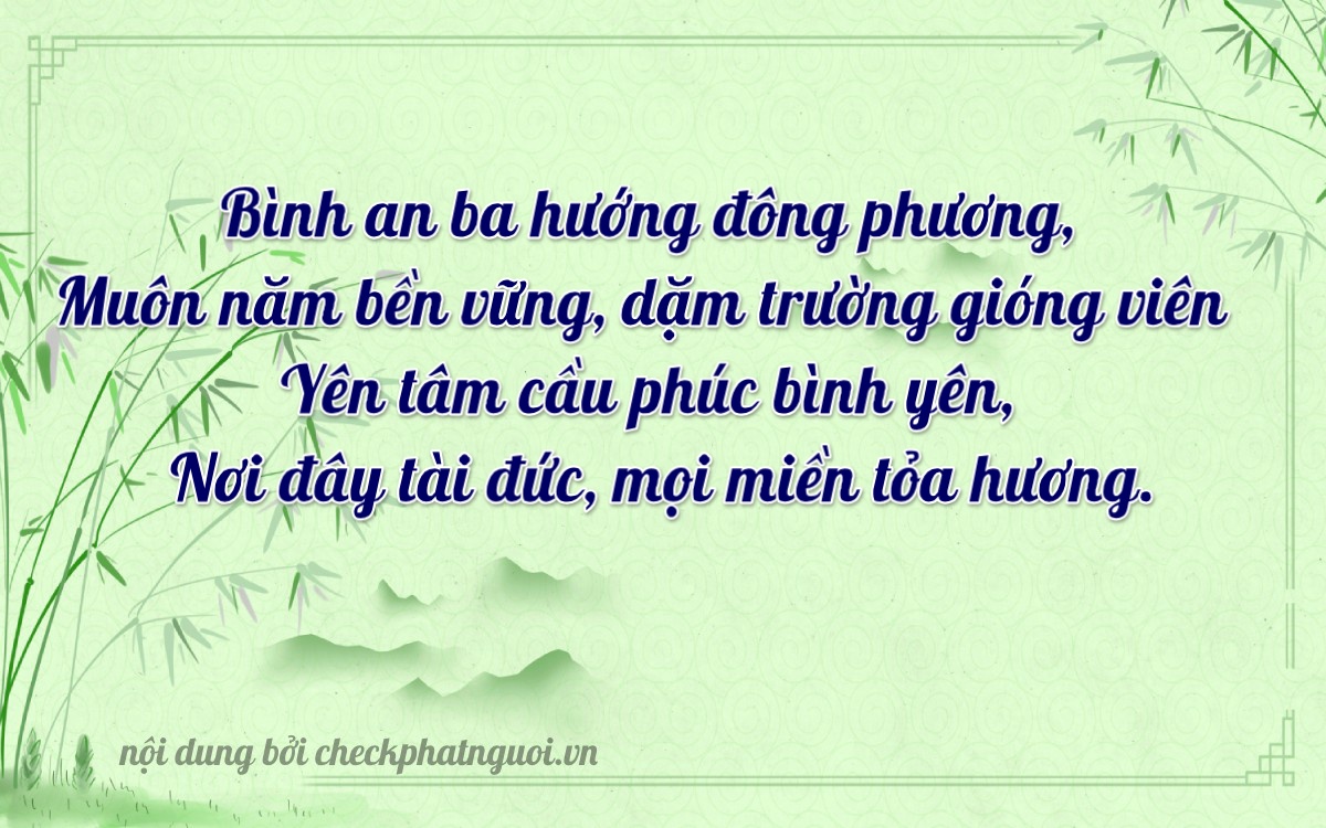 Bài thơ ý nghĩa cho <b>biển số 36N6-38032</b> tại website checkphatnguoi.vn
