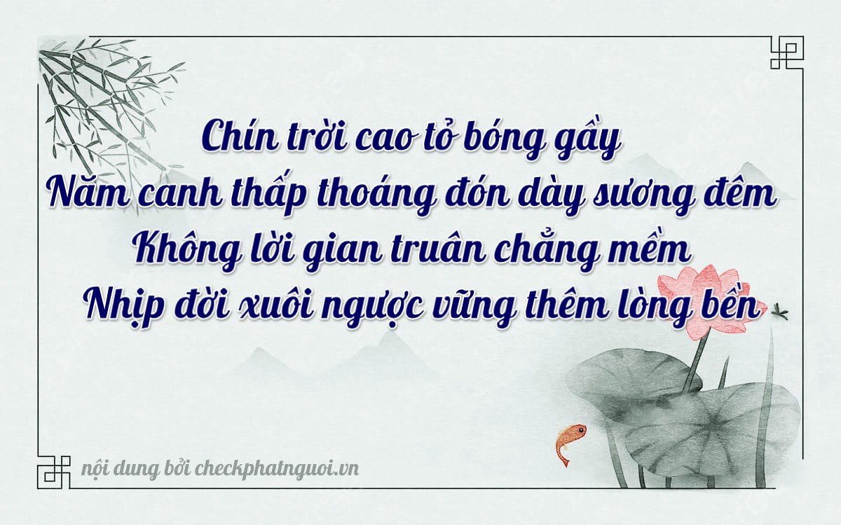 Bài thơ ý nghĩa cho <b>biển số 36N-95015</b> tại website checkphatnguoi.vn