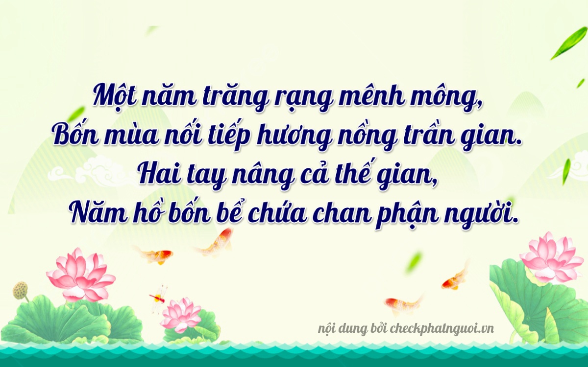 Bài thơ ý nghĩa cho <b>biển số 36R-14255</b> tại website checkphatnguoi.vn