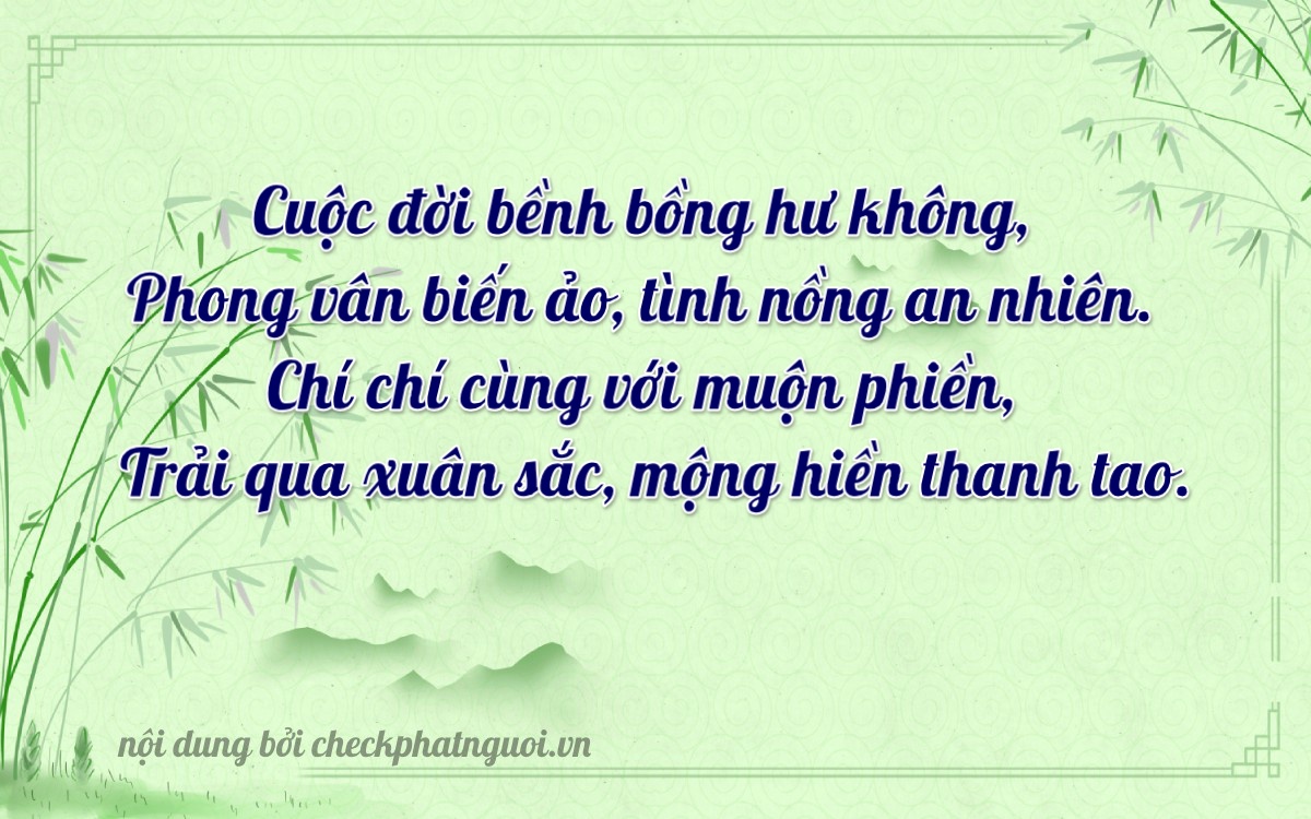 Bài thơ ý nghĩa cho <b>biển số 37720</b> tại website checkphatnguoi.vn