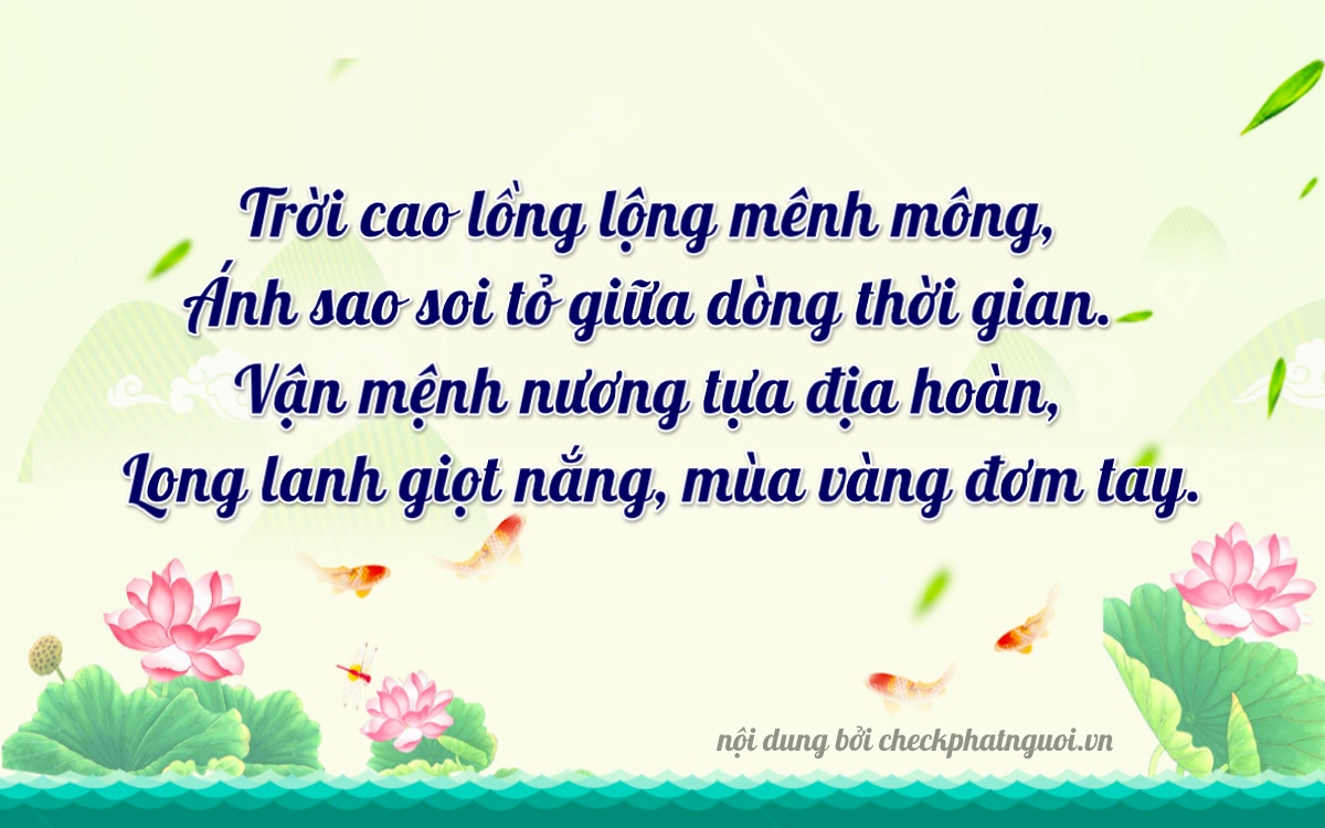 Bài thơ ý nghĩa cho <b>biển số 37A-01111</b> tại website checkphatnguoi.vn