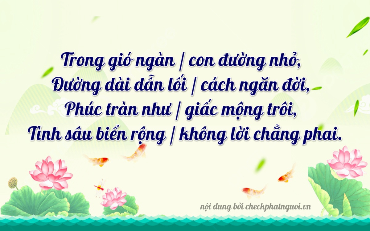 Bài thơ ý nghĩa cho <b>biển số 37A-02212</b> tại website checkphatnguoi.vn