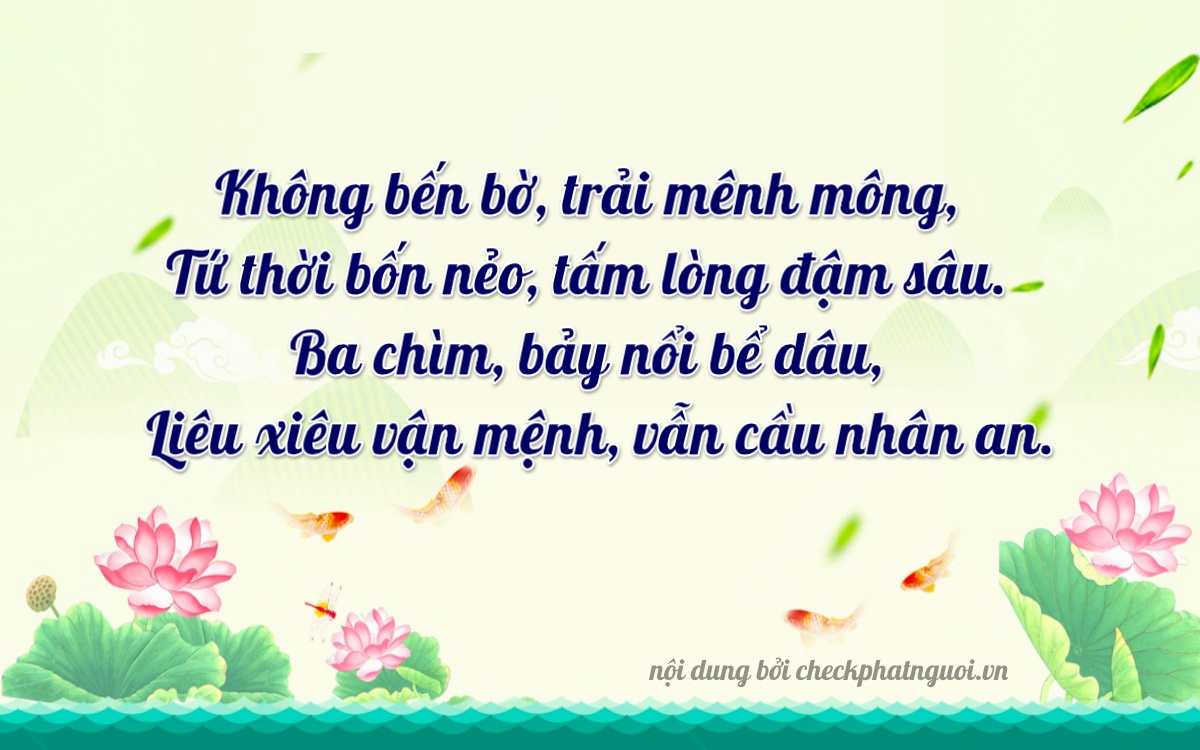 Bài thơ ý nghĩa cho <b>biển số 37A-04330</b> tại website checkphatnguoi.vn