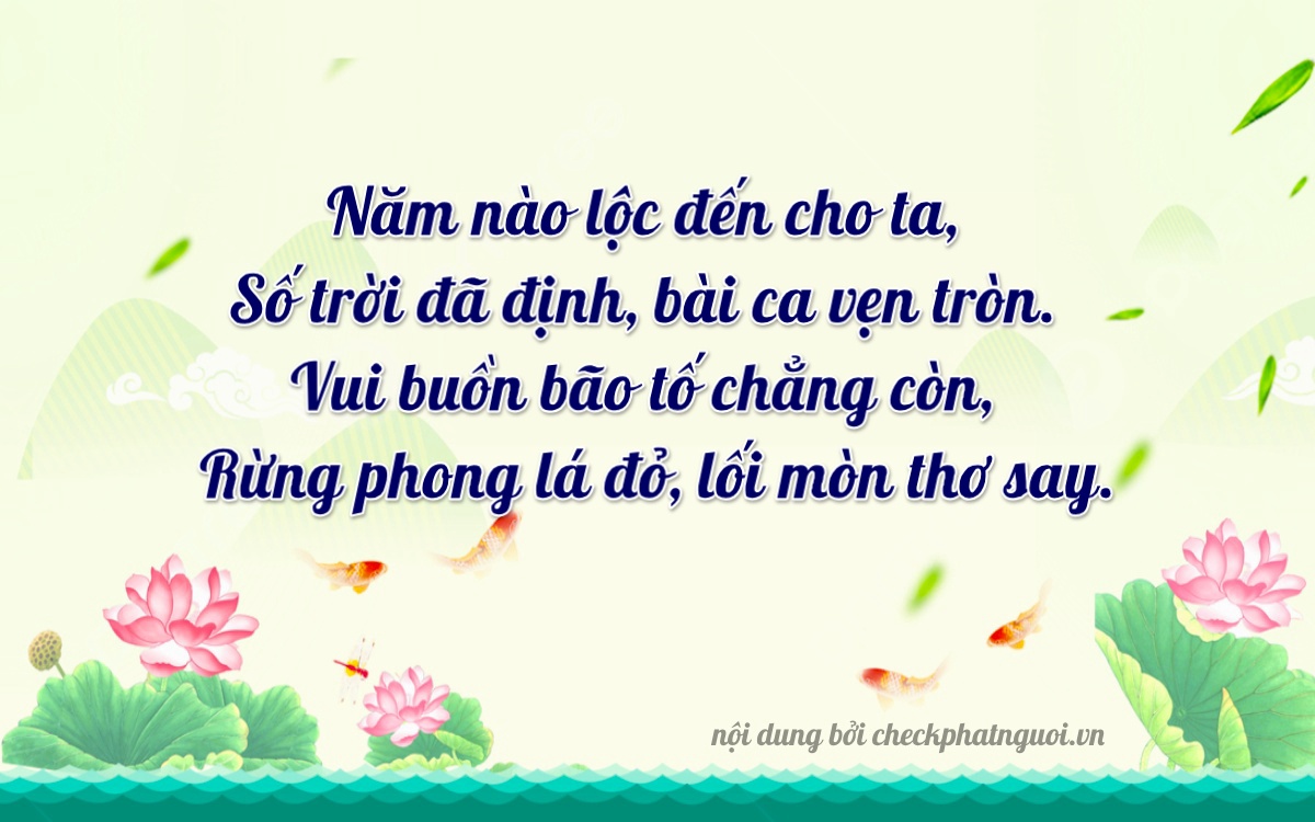 Bài thơ ý nghĩa cho <b>biển số 37A-05239</b> tại website checkphatnguoi.vn