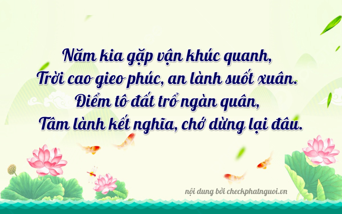 Bài thơ ý nghĩa cho <b>biển số 37A-05317</b> tại website checkphatnguoi.vn