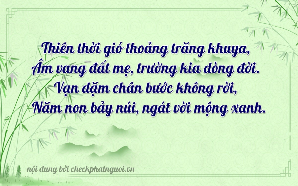 Bài thơ ý nghĩa cho <b>biển số 37A-07563</b> tại website checkphatnguoi.vn