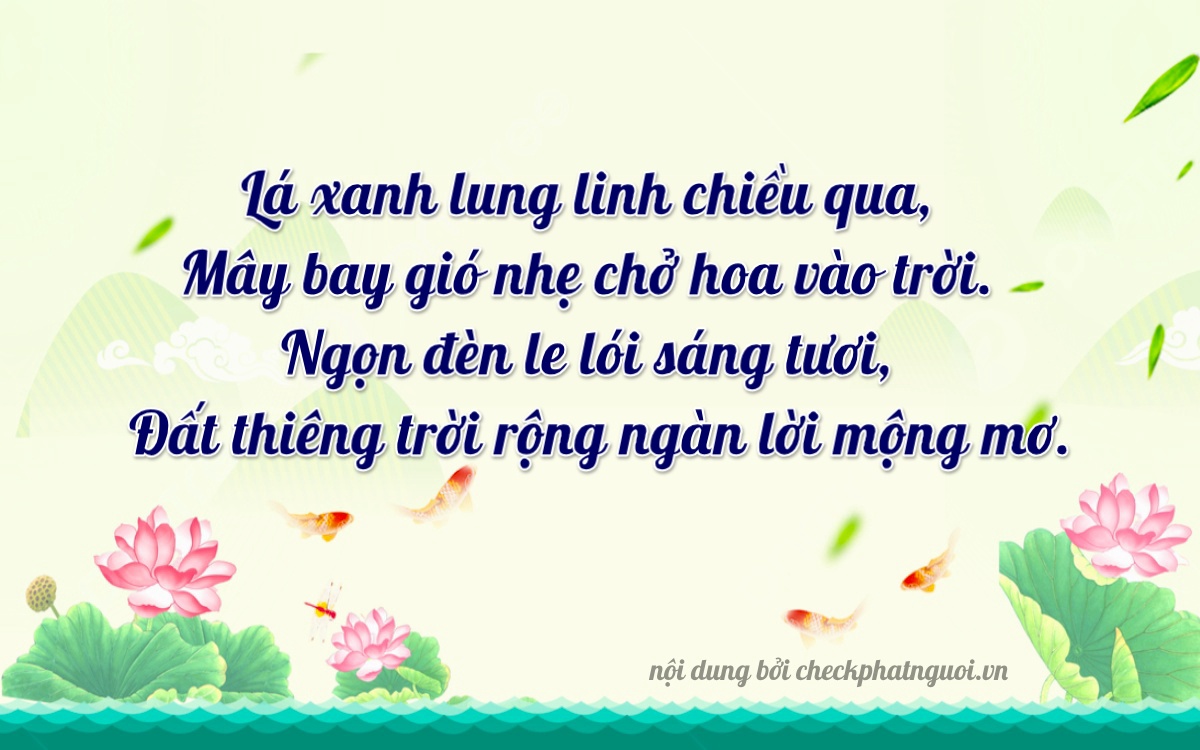 Bài thơ ý nghĩa cho <b>biển số 37A-07612</b> tại website checkphatnguoi.vn