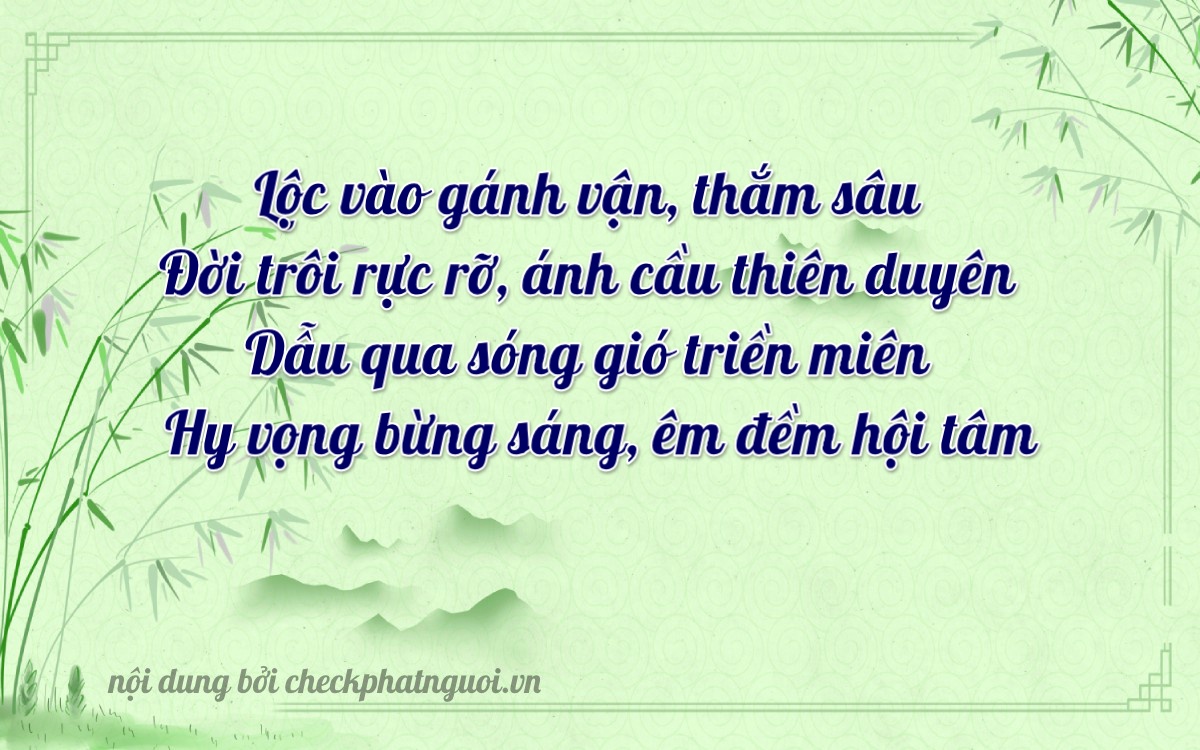 Bài thơ ý nghĩa cho <b>biển số 37A-08216</b> tại website checkphatnguoi.vn