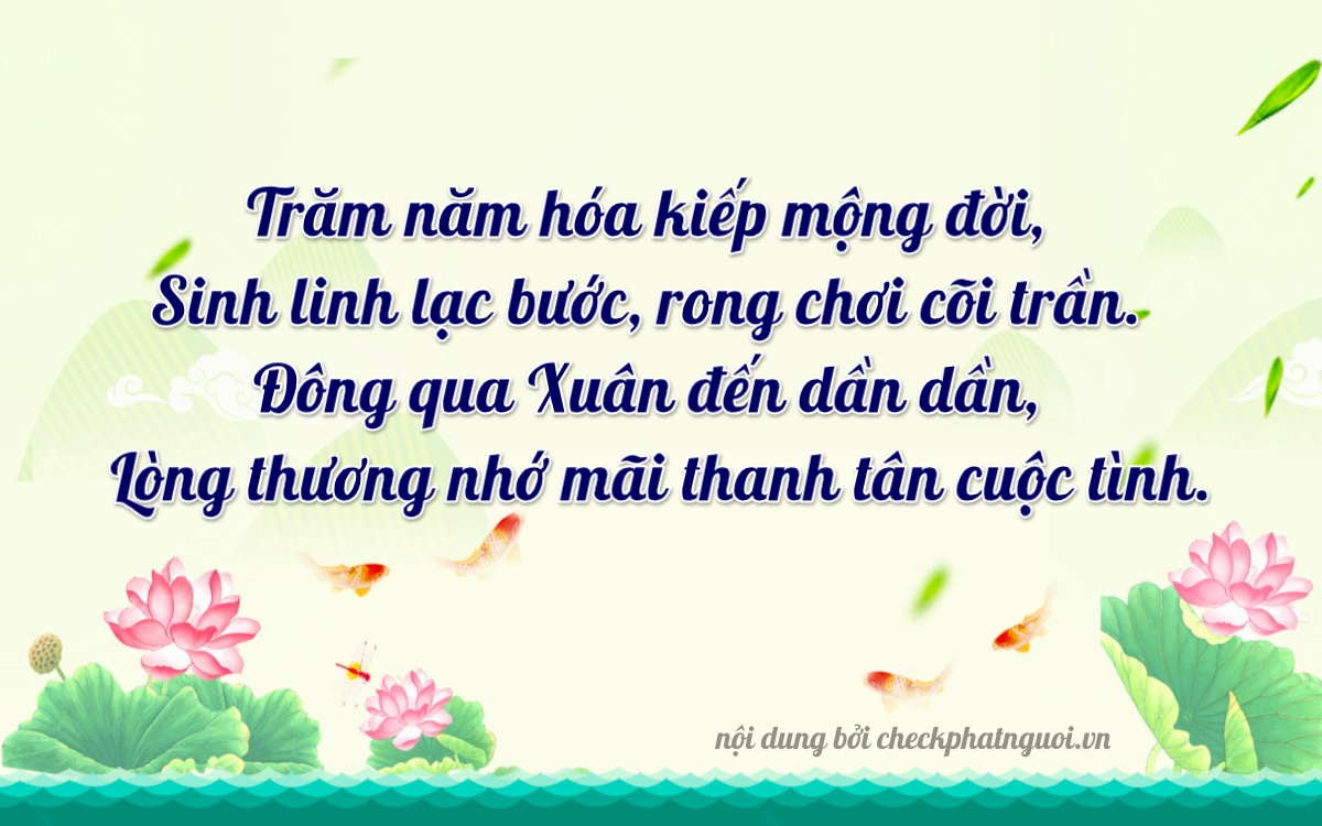 Bài thơ ý nghĩa cho <b>biển số 37A-11381</b> tại website checkphatnguoi.vn