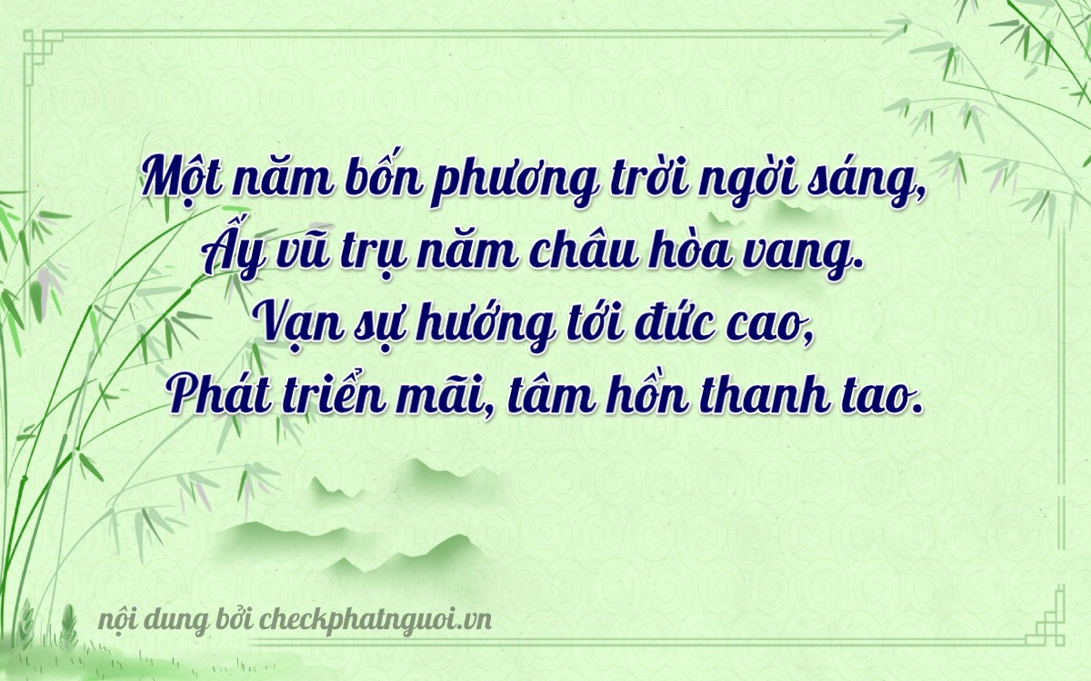 Bài thơ ý nghĩa cho <b>biển số 37A-14518</b> tại website checkphatnguoi.vn