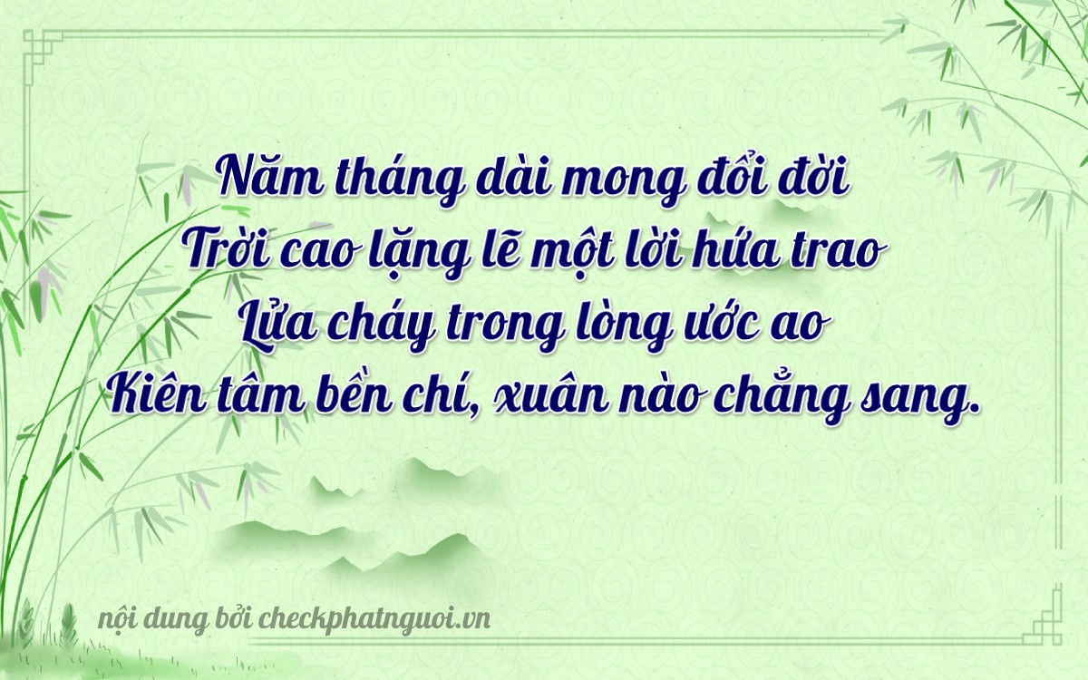 Bài thơ ý nghĩa cho <b>biển số 37A-15319</b> tại website checkphatnguoi.vn