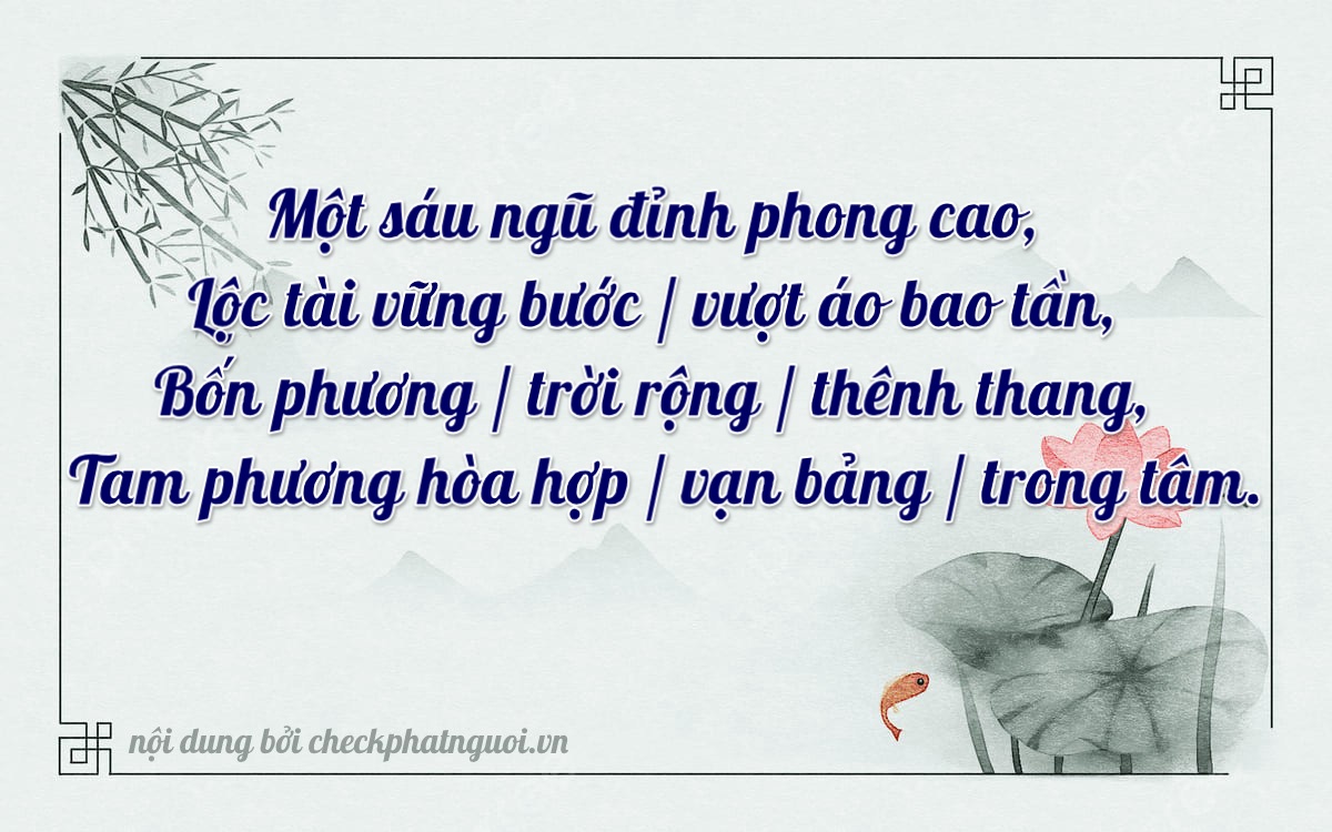 Bài thơ ý nghĩa cho <b>biển số 37A-16843</b> tại website checkphatnguoi.vn