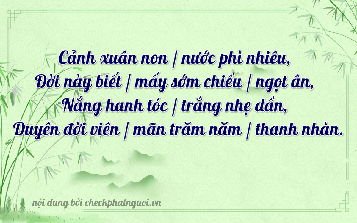 Bài thơ ý nghĩa cho <b>biển số 37A-18940</b> tại website checkphatnguoi.vn