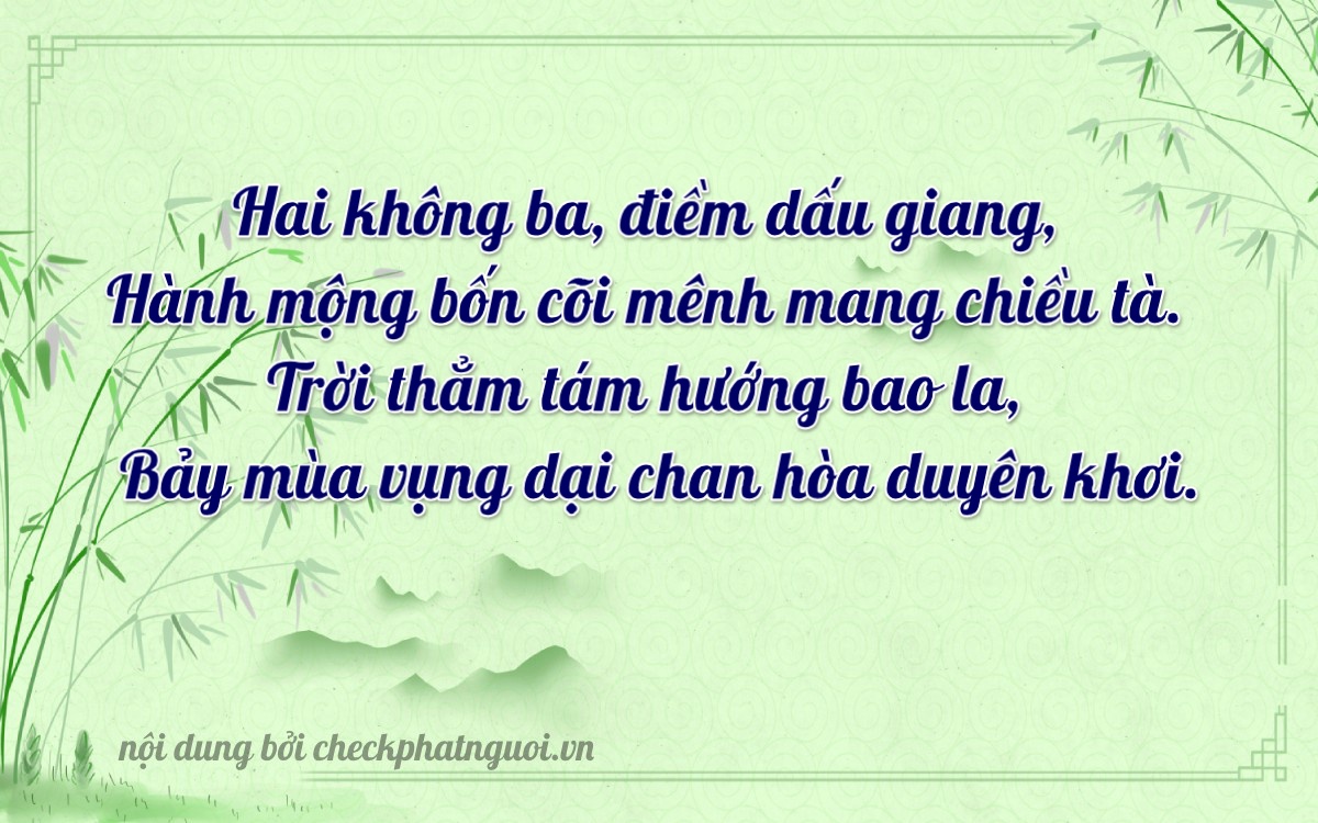 Bài thơ ý nghĩa cho <b>biển số 37A-20387</b> tại website checkphatnguoi.vn