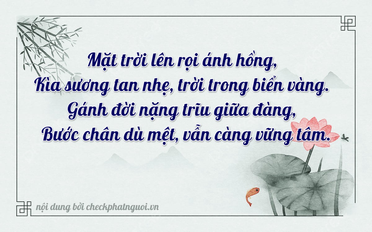 Bài thơ ý nghĩa cho <b>biển số 37A-25496</b> tại website checkphatnguoi.vn