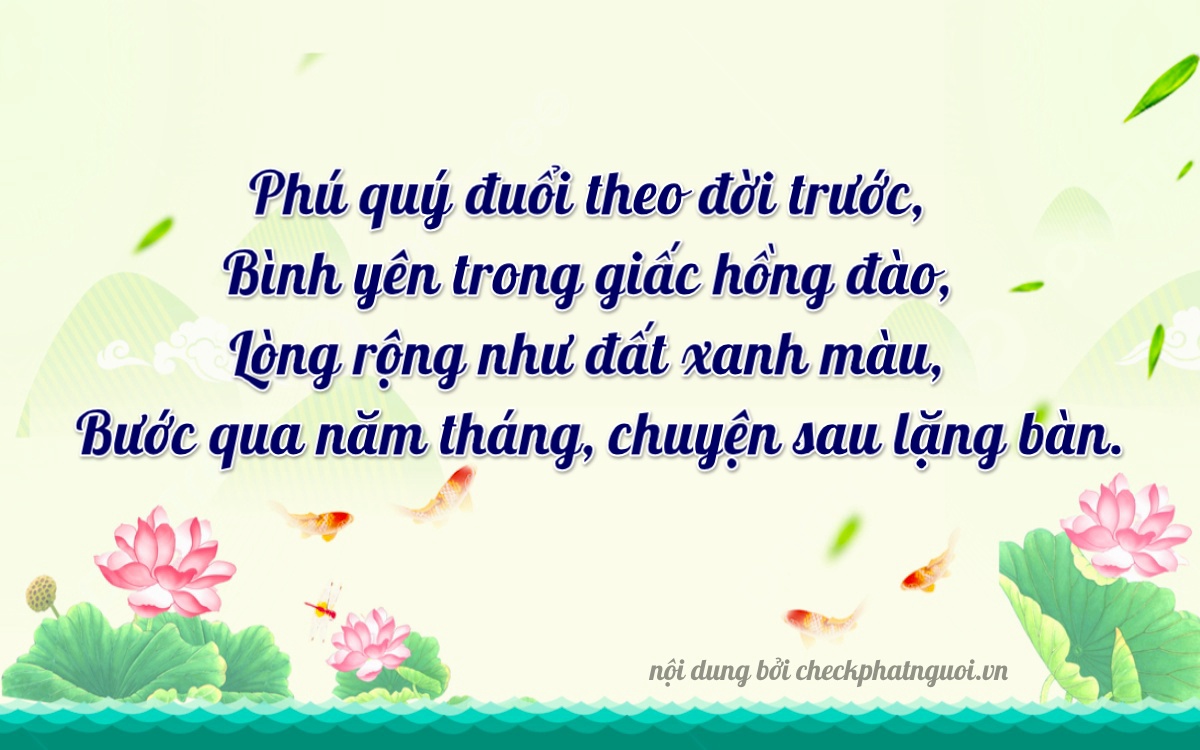 Bài thơ ý nghĩa cho <b>biển số 37A-31460</b> tại website checkphatnguoi.vn