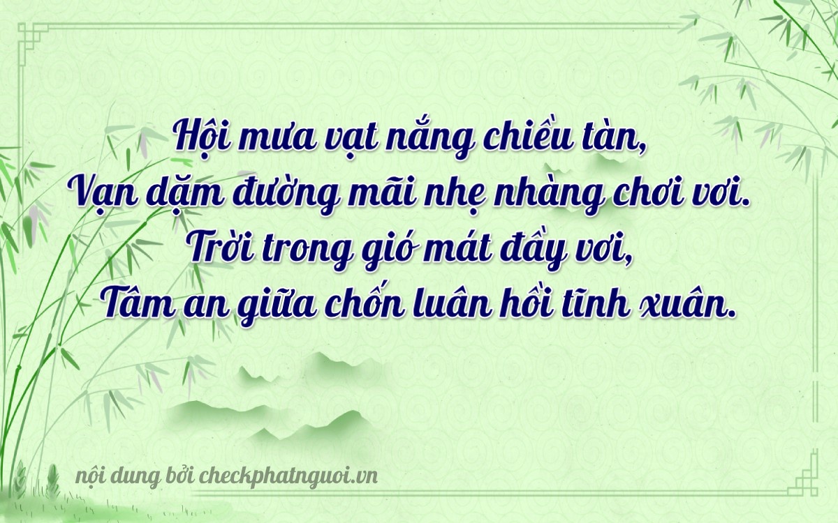 Bài thơ ý nghĩa cho <b>biển số 37A-32951</b> tại website checkphatnguoi.vn