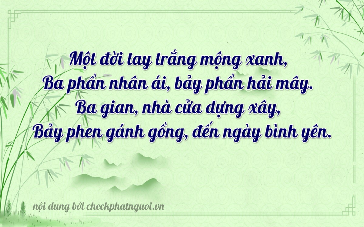 Bài thơ ý nghĩa cho <b>biển số 37A-33337</b> tại website checkphatnguoi.vn
