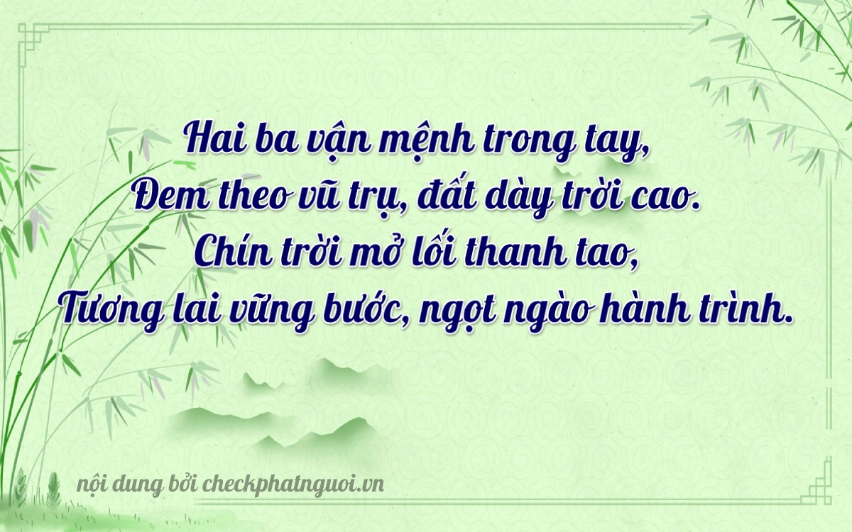 Bài thơ ý nghĩa cho <b>biển số 37A-33920</b> tại website checkphatnguoi.vn
