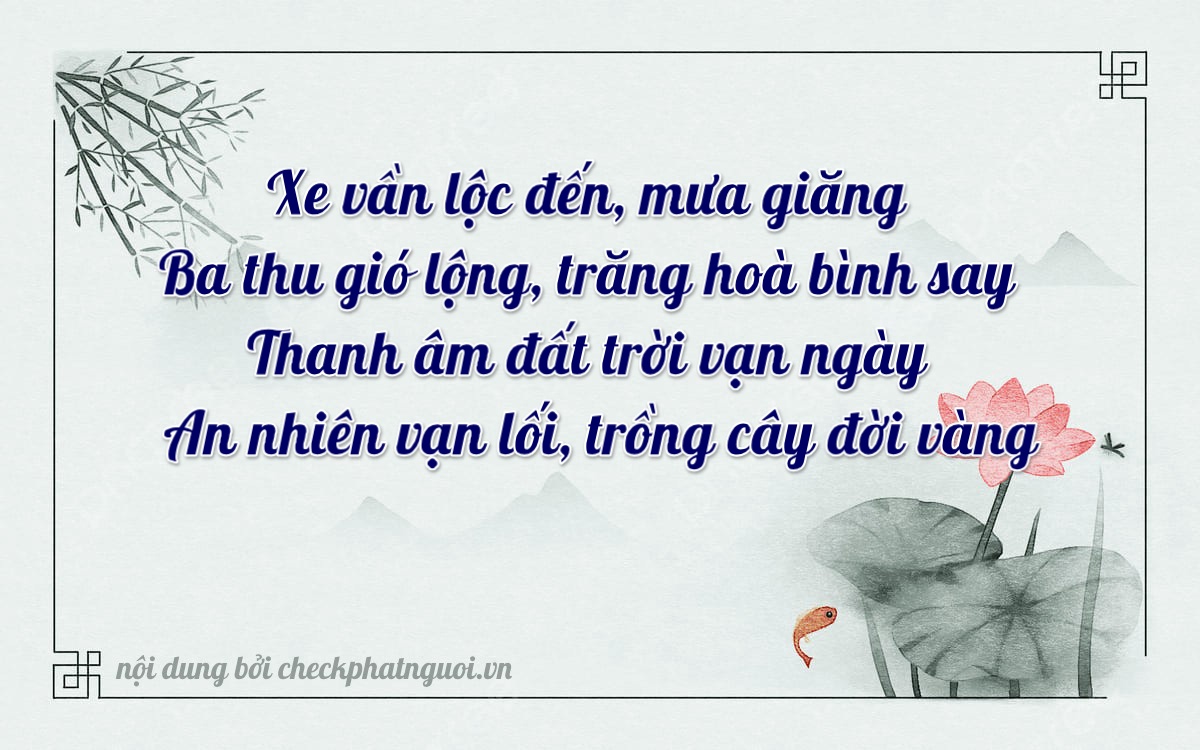 Bài thơ ý nghĩa cho <b>biển số 37A-35869</b> tại website checkphatnguoi.vn