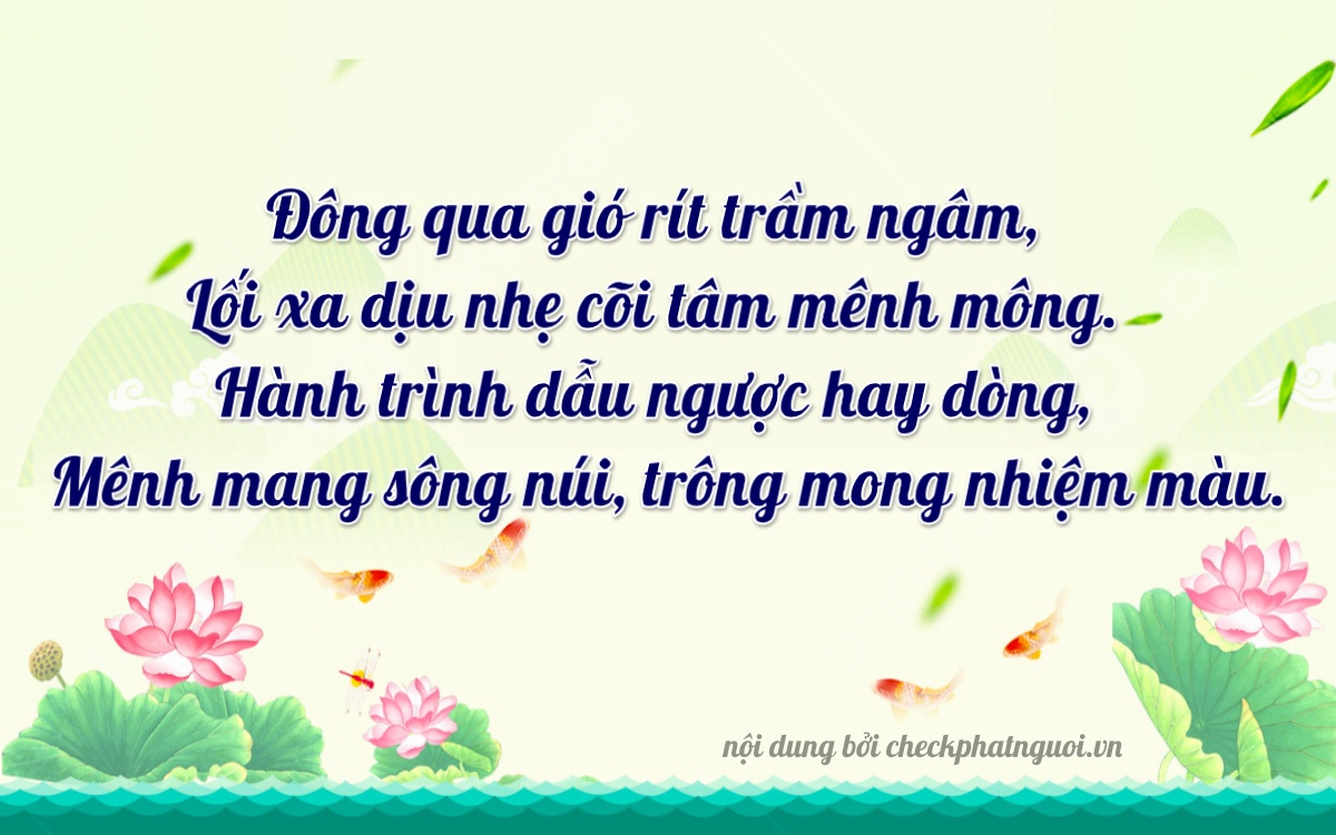 Bài thơ ý nghĩa cho <b>biển số 37A-36208</b> tại website checkphatnguoi.vn