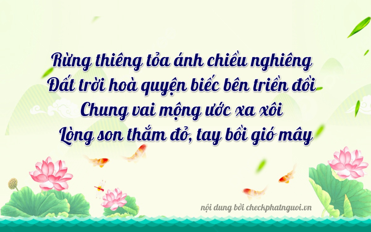 Bài thơ ý nghĩa cho <b>biển số 37A-37342</b> tại website checkphatnguoi.vn