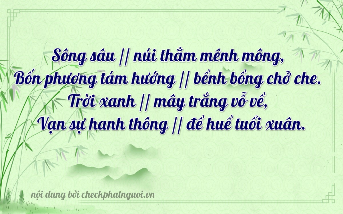Bài thơ ý nghĩa cho <b>biển số 37A-40704</b> tại website checkphatnguoi.vn