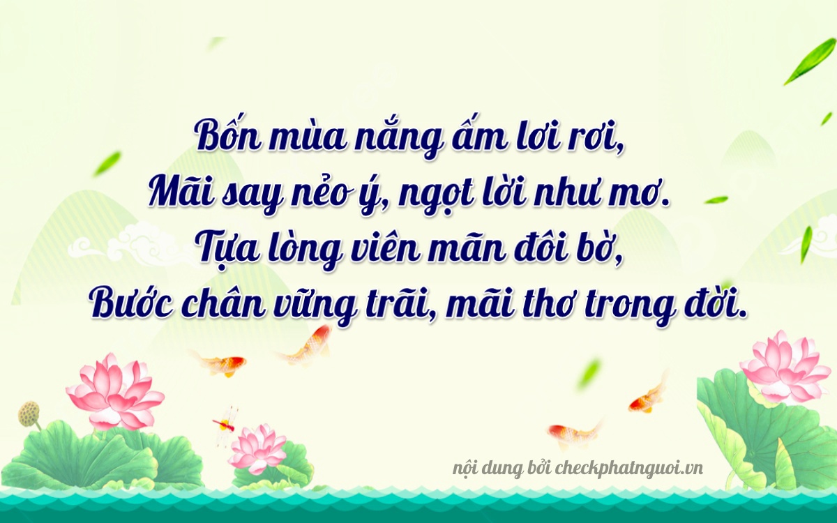 Bài thơ ý nghĩa cho <b>biển số 37A-41496</b> tại website checkphatnguoi.vn
