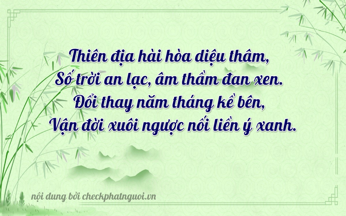 Bài thơ ý nghĩa cho <b>biển số 37A-41552</b> tại website checkphatnguoi.vn