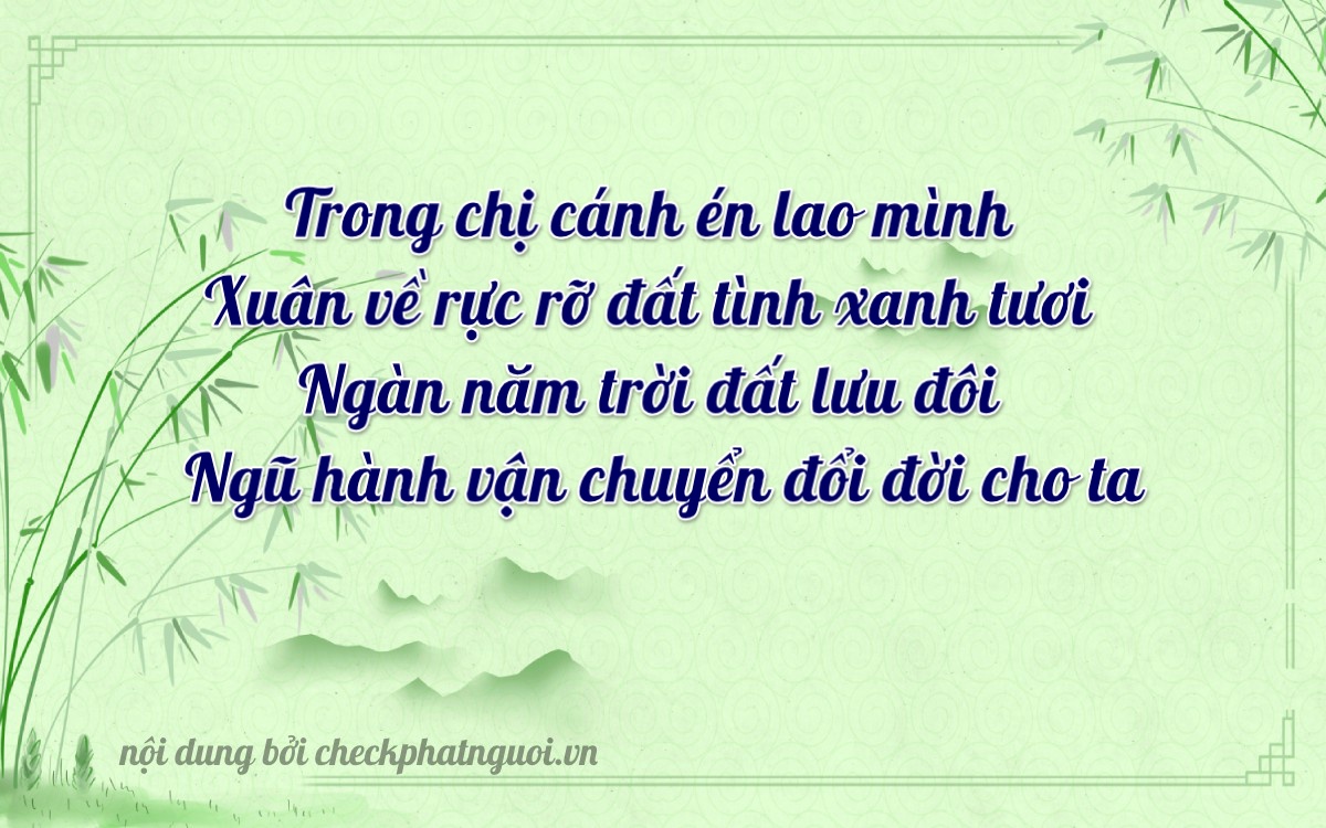 Bài thơ ý nghĩa cho <b>biển số 37A-42766</b> tại website checkphatnguoi.vn