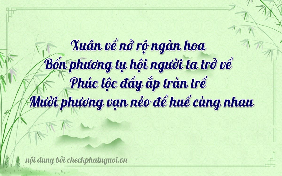 Bài thơ ý nghĩa cho <b>biển số 37A-43160</b> tại website checkphatnguoi.vn