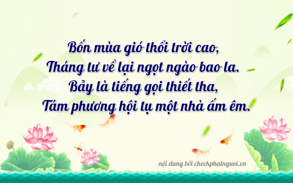 Bài thơ ý nghĩa cho <b>biển số 37A-44478</b> tại website checkphatnguoi.vn