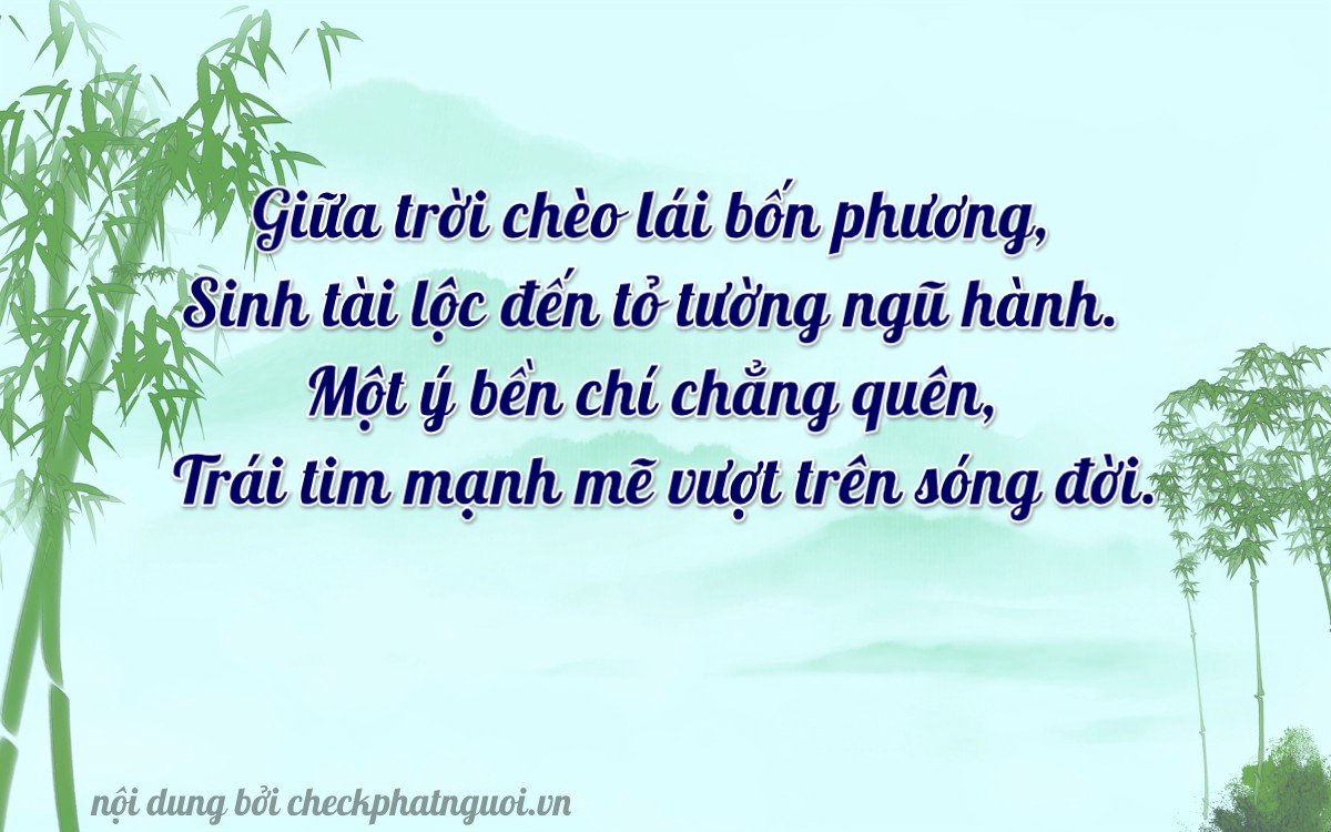 Bài thơ ý nghĩa cho <b>biển số 37A-46168</b> tại website checkphatnguoi.vn