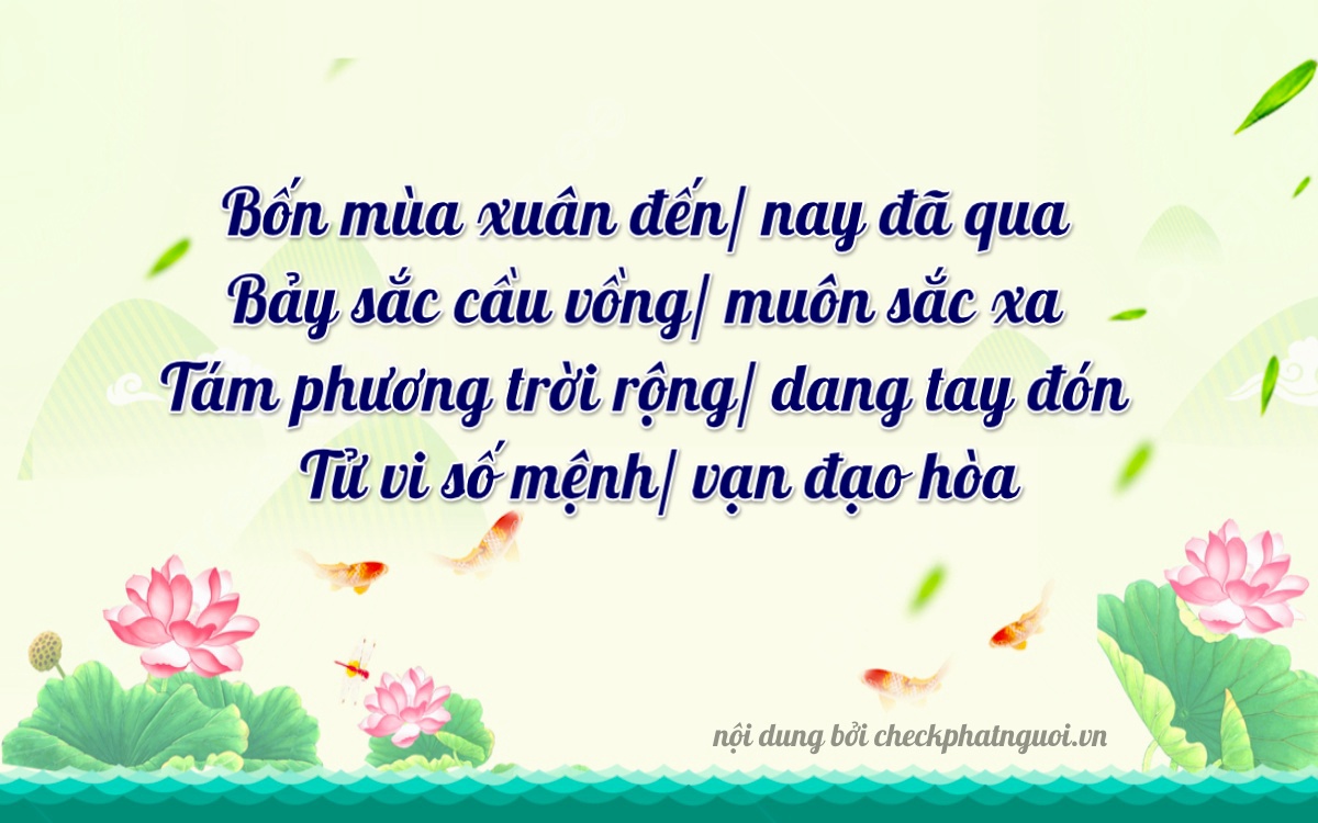 Bài thơ ý nghĩa cho <b>biển số 37A-47842</b> tại website checkphatnguoi.vn