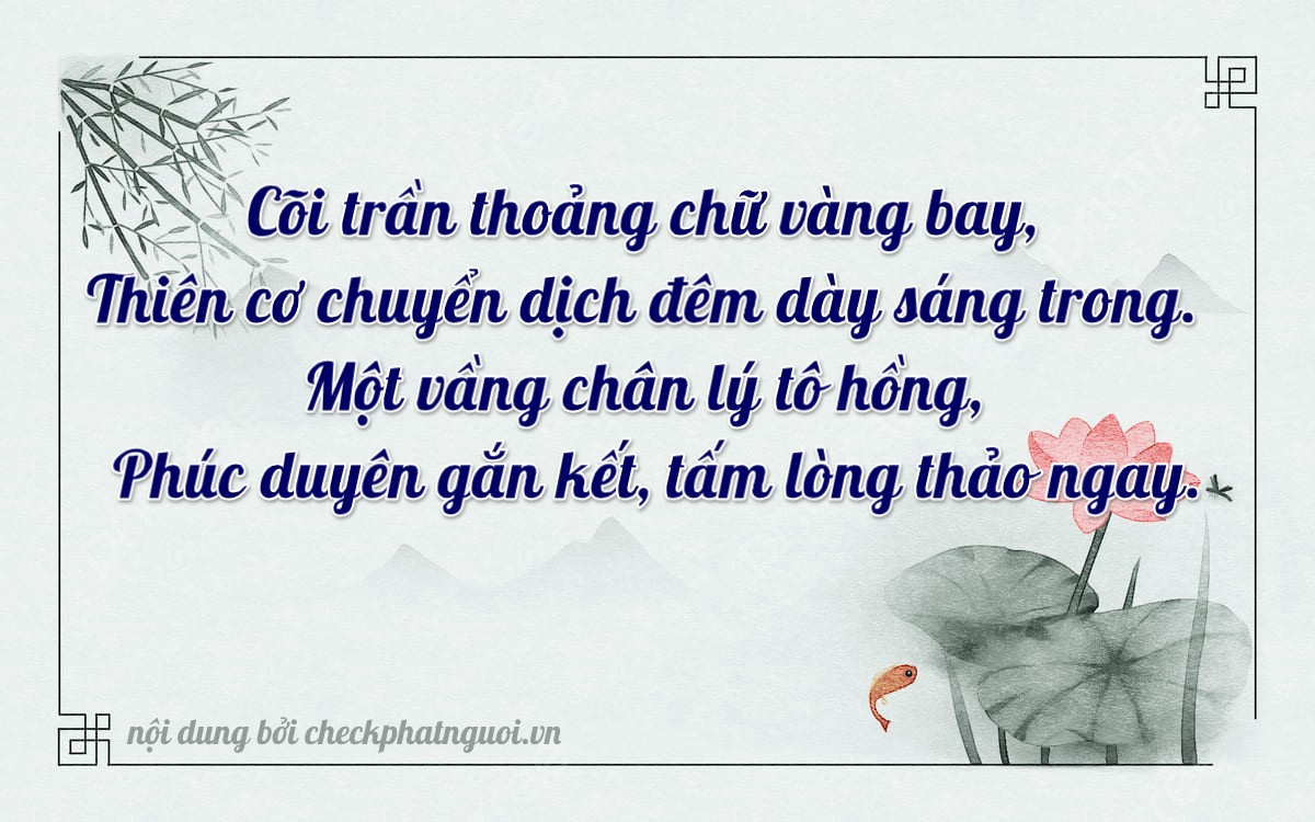 Bài thơ ý nghĩa cho <b>biển số 37A-48666</b> tại website checkphatnguoi.vn