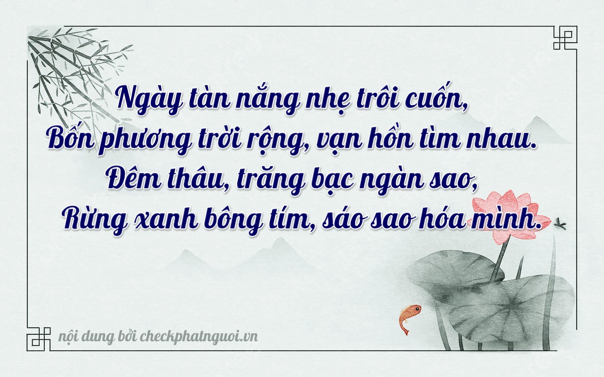 Bài thơ ý nghĩa cho <b>biển số 37A-50436</b> tại website checkphatnguoi.vn