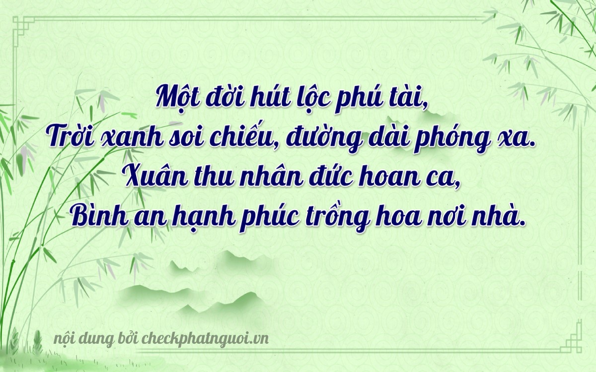 Bài thơ ý nghĩa cho <b>biển số 37A-51292</b> tại website checkphatnguoi.vn