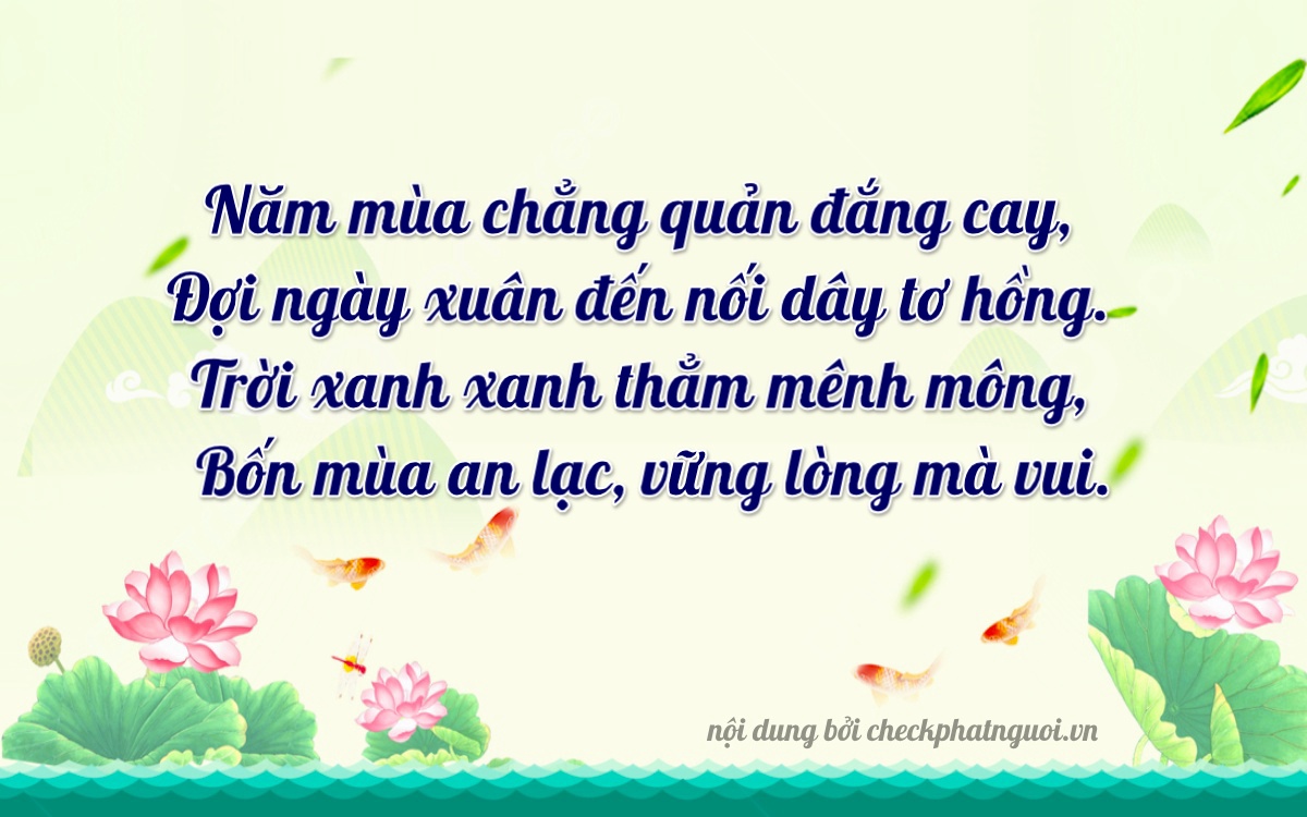 Bài thơ ý nghĩa cho <b>biển số 37A-52234</b> tại website checkphatnguoi.vn
