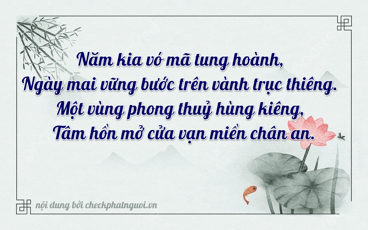 Bài thơ ý nghĩa cho <b>biển số 37A-53171</b> tại website checkphatnguoi.vn